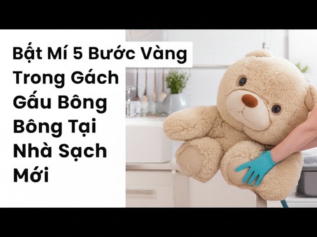 Hình minh họa cho bài viết: Bật Mí 5 Bước Vàng Trong Cách Giặt Gấu Bông Lớn Tại Nhà Sạch Như Mới
