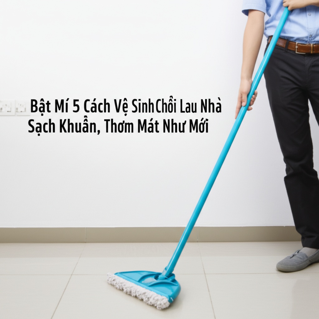 Hình minh họa cho bài viết: Bật Mí 5 Cách Vệ Sinh Chổi Lau Nhà Sạch Khuẩn, Thơm Mát Như Mới