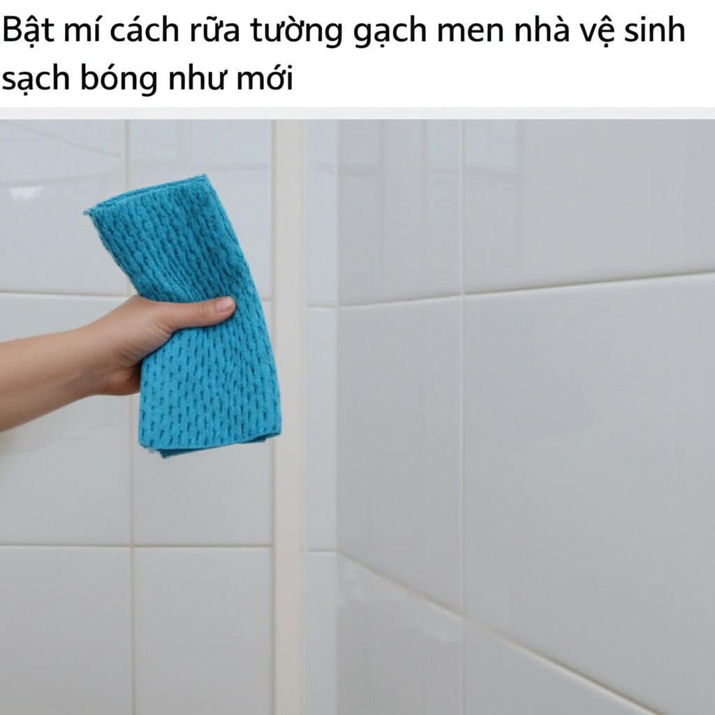 Hình minh họa cho bài viết: Bật mí cách rửa tường gạch men nhà vệ sinh sạch bóng như mới