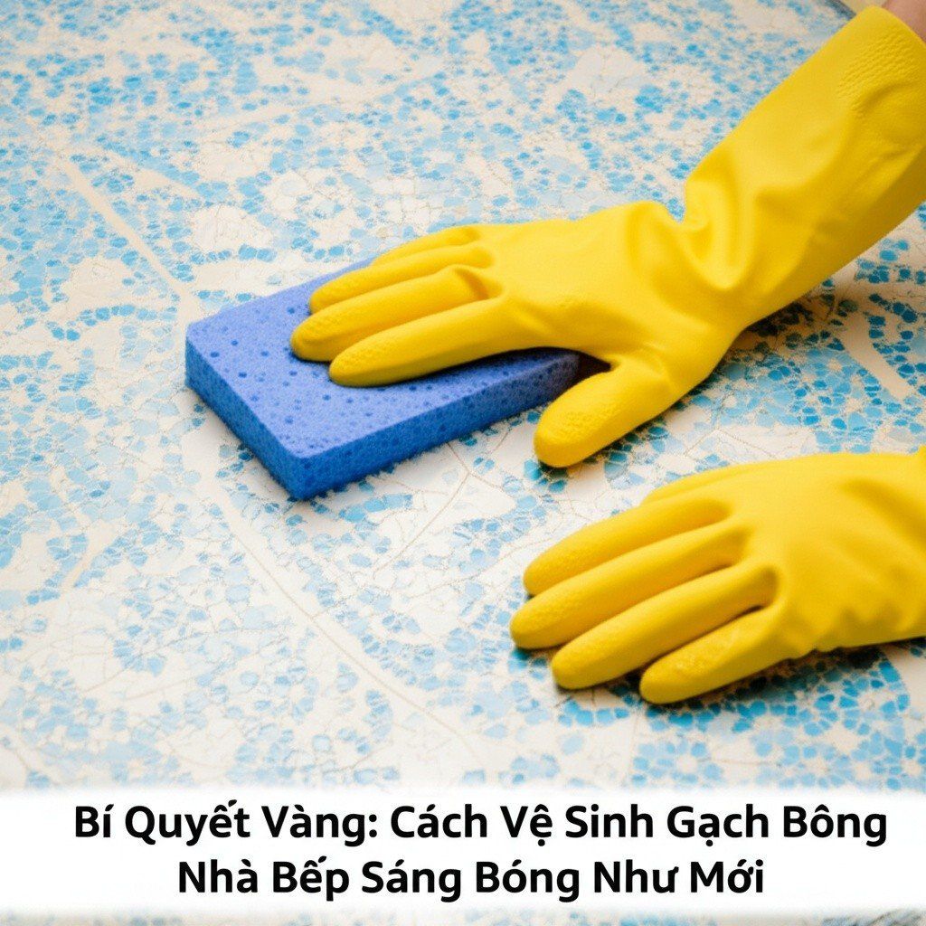 Hình minh họa cho bài viết: Bí Quyết Vàng: Cách Vệ Sinh Gạch Bông Nhà Bếp Sáng Bóng Như Mới