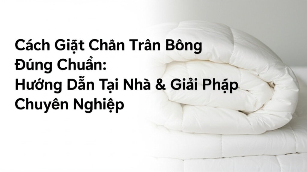 Hình minh họa cho bài viết: Cách Giặt Chăn Trần Bông Đúng Chuẩn: Hướng Dẫn Tại Nhà & Giải Pháp Chuyên Nghiệp