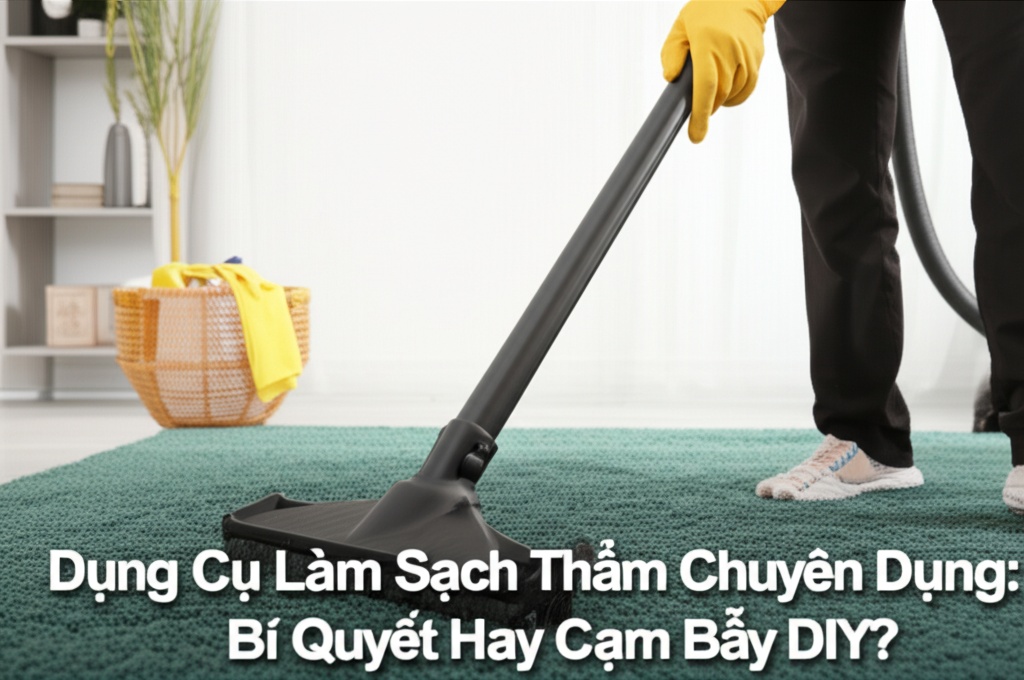 Hình minh họa cho bài viết: Dụng Cụ Làm Sạch Thảm Chuyên Dụng: Bí Quyết Hay Cạm Bẫy DIY?