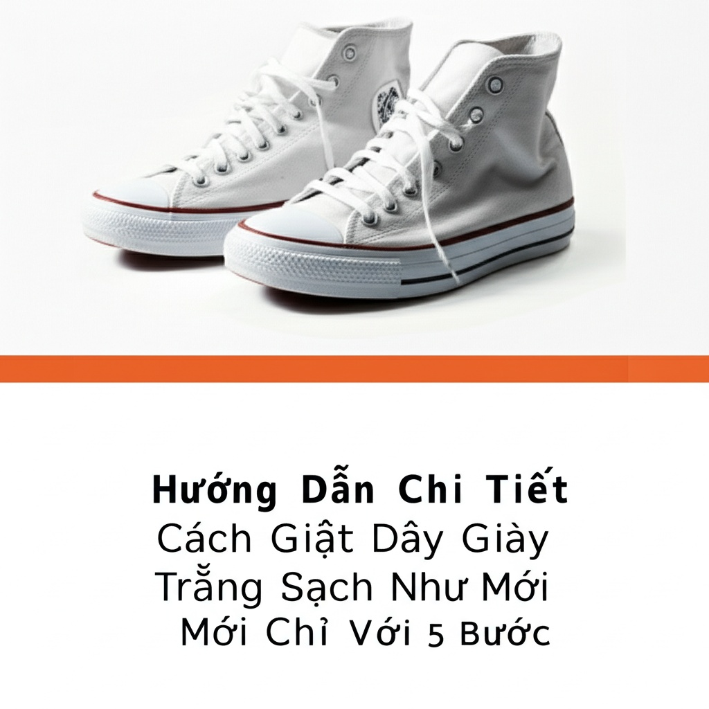 Hình minh họa cho bài viết: Hướng Dẫn Chi Tiết Cách Giặt Dây Giày Trắng Sạch Như Mới Chỉ Với 5 Bước