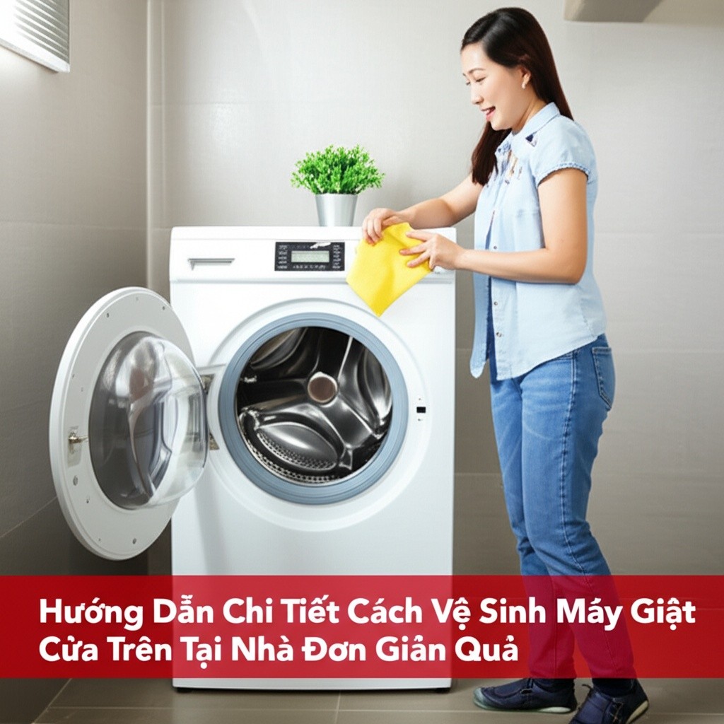 Hình minh họa cho bài viết: Hướng Dẫn Chi Tiết Cách Vệ Sinh Máy Giặt Cửa Trên Tại Nhà Đơn Giản, Hiệu Quả